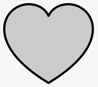 Transparent Black Heart Outline Png - Grey Heart Vector Art, Png Download, Transparent PNG