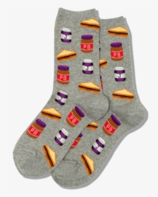 Women S Peanut Butter And Jelly Socks   Class Slick - Sock, HD Png Download, Transparent PNG