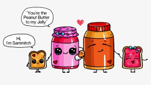 Your The Peanut Butter To My Jelly 💕 - Cute Peanut Butter And Jelly Sandwich, HD Png Download, Transparent PNG