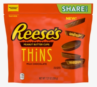 Reese S Thins Milk Chocolate - Reese's Peanut Butter Cups, HD Png Download, Transparent PNG