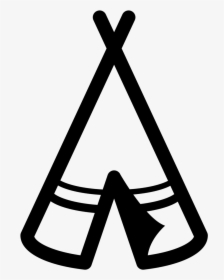 Clipart Tent Tee Pee - Teepee Clipart Black White, HD Png Download, Transparent PNG