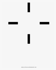 Crosshair Coloring Page - Cross, HD Png Download, Transparent PNG
