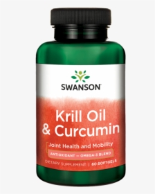 Swanson Krill Oil Amp Curcumin 60 Sgels - Cinetica De Primer Orden, HD Png Download, Transparent PNG