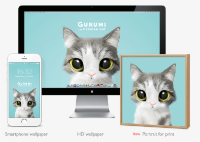 Sugarcat Portrait - Wallpaper, HD Png Download, Transparent PNG