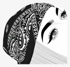 Bandana Drawing Eyes For Free Download - Savage Tumblr Girl Drawing, HD Png Download, Transparent PNG