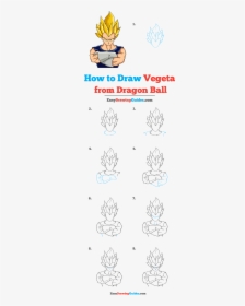 How To Draw Vegeta From Dragon Ball - Dragon Ball Drawing Easy, HD Png Download, Transparent PNG