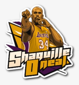 Shaquille O Neal Vynil Sticker - Shaquille Oneal Lakers Png, Transparent Png, Transparent PNG