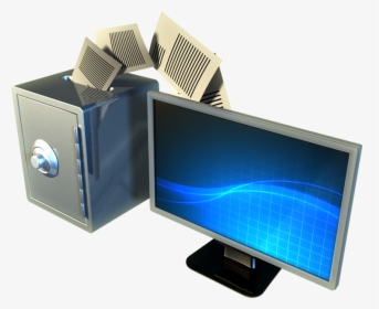 Computer With Vault - Computer Monitor, HD Png Download, Transparent PNG
