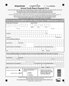 Best Annual Credit Report Request Form Main Image - Equifax Manual Request Form, HD Png Download, Transparent PNG
