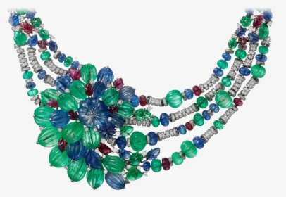 Transparent Tutti Frutti Png - Emerald And Ruby Beads Necklace, Png Download, Transparent PNG