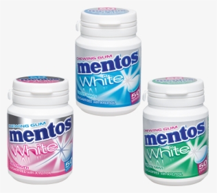Mentos Gum Bottles White Tutti Frutti, Sweet Mint Und - Mentos, HD Png Download, Transparent PNG