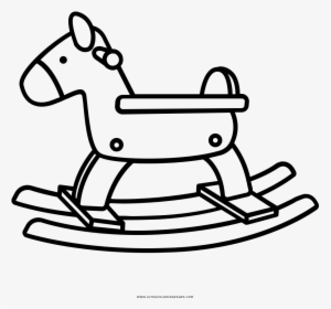 Rocking Horse Coloring Page - Horse, HD Png Download, Transparent PNG