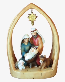 Resin Hanging Star Nativity , Png Download - Nativity Scene, Transparent Png, Transparent PNG