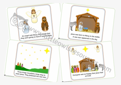 Nativity Story Sequence Cards Coverd, HD Png Download, Transparent PNG