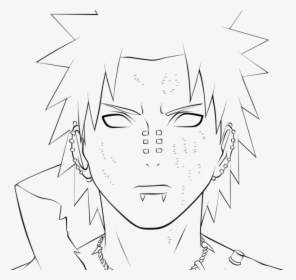 Naruto Pain Clipart Line - Pain Face Naruto Drawing, HD Png Download, Transparent PNG