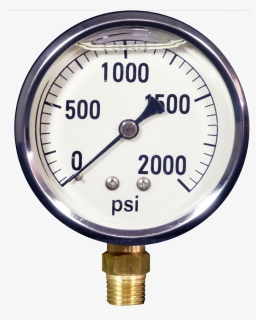 Water Pressure Gauge 2000 Psi , Png Download - Vacuum Pressure Gauge, Transparent Png, Transparent PNG