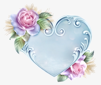 Frosted Dreams Fantasy, Frame, Artist, Arts And Crafts, - Rose Heart Flower Frame, HD Png Download, Transparent PNG