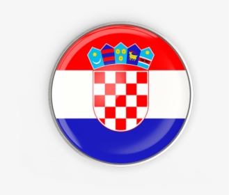 Round Button With Metal Frame - Croatian Flag, HD Png Download, Transparent PNG