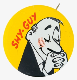 Vintage Shy Guy Metal Pinback Button , Png Download - Circle, Transparent Png, Transparent PNG