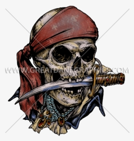 Pirates Clipart Knife - Pirate Skull, HD Png Download, Transparent PNG