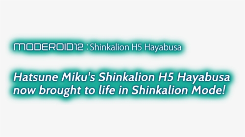 Shinkalion H5 Hayabusa Hatsune Miku S Shinkalion H5 - Electric Blue, HD Png Download, Transparent PNG