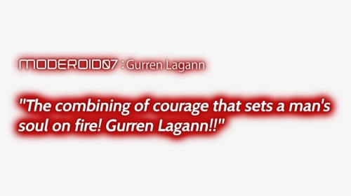 Gurren Lagann The Combining Of Courage That Sets A - Graphics, HD Png Download, Transparent PNG
