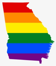Lgbt Flag Map Of - State Of Georgia Transparent Background, HD Png Download, Transparent PNG
