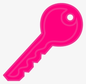 Pink Clipart Keys - Key Clip Art Pink, HD Png Download, Transparent PNG