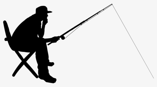Transparent Fishing Pole Clipart Png - Fishing Silhouette Png, Png Download, Transparent PNG