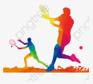 Tennis Ball Clipart Cartoon - Lawn Tennis Players Png, Transparent Png, Transparent PNG