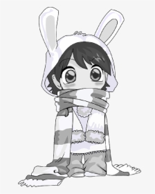 Kids Sketch Book - Cute Anime Girl Cold, HD Png Download, Transparent PNG