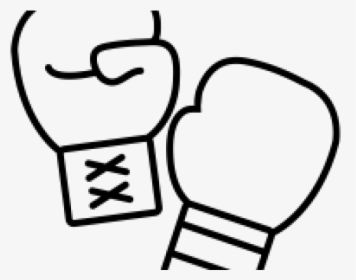 Boxing Gloves Clipart Drawn - Simple Boxing Glove Drawing, HD Png Download, Transparent PNG