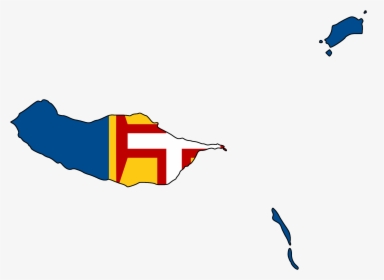 Flag Map Of Madeira - Madeira Flag Map, HD Png Download, Transparent PNG