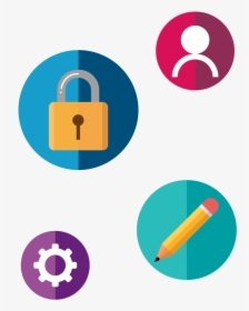 Login And Website Management Icons - Circle, HD Png Download, Transparent PNG