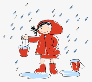 Transparent Rain Clipart Png - Collecting Rain Water In Buckets, Png Download, Transparent PNG