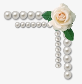 #pearl #frame #flowers - Pearl With Flowers Frame Png, Transparent Png, Transparent PNG