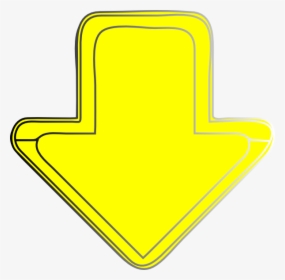Down Arrow In Black Background , Png Download - Yellow Arrow Black Background, Transparent Png, Transparent PNG