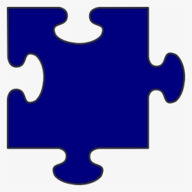 Single Puzzle Piece Blue, HD Png Download, Transparent PNG