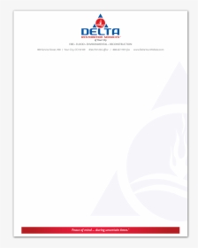 Delta Restoration Letterhead Stationery Printing - Delta Disaster Services, HD Png Download, Transparent PNG