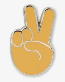 Emoji Peace Sign Enamel Pin - Sign, HD Png Download, Transparent PNG