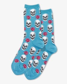 Women S Skull And Roses Socks   Class Slick Lazy Image - Sock, HD Png Download, Transparent PNG