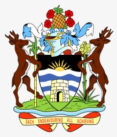 1200px-coat Of Arms Of Antigua And Barbuda - Antigua And Barbuda National Symbols, HD Png Download, Transparent PNG