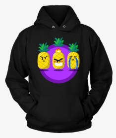 Funny Cartoon Fruit Feeling Mood Angry Pineapple Face - Funny School Hoodies, HD Png Download, Transparent PNG