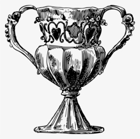 Trophy,champagne Stemware,cup - Drawing, HD Png Download, Transparent PNG