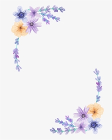 Pin By Gunn Torp On Clips - Border Purple Floral Background, HD Png Download, Transparent PNG