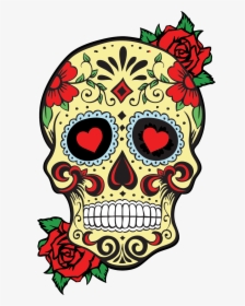 Sugar Skull Hand Embroidery Pattern, HD Png Download, Transparent PNG
