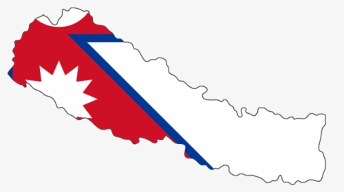 Nepal Flag With Nepal Map, HD Png Download, Transparent PNG