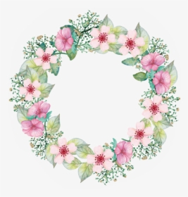 Pink Flower Wreath Vector, HD Png Download, Transparent PNG
