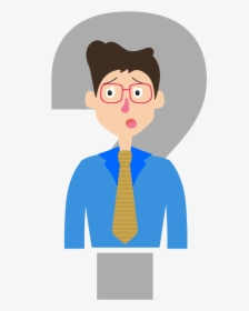 Confused Man - Cartoon, HD Png Download, Transparent PNG
