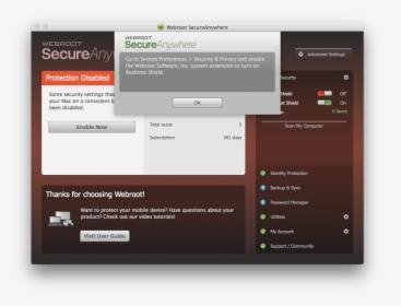 Webroot Secureanywhere Mac, HD Png Download, Transparent PNG